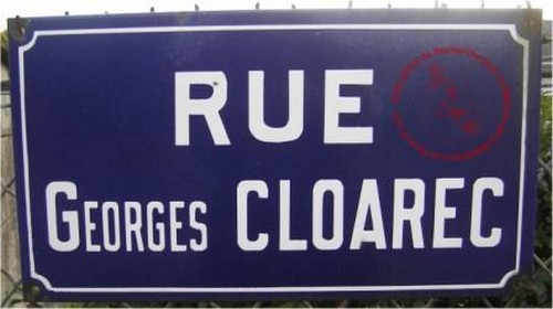 Plaque de rue Georges CLOAREC