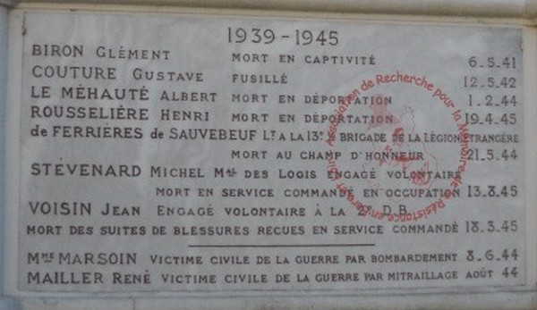 Plaque commémorative