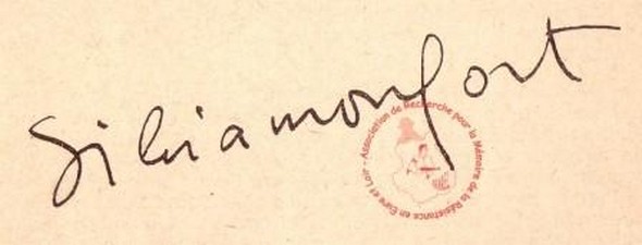 Signature de Silvia MONFORT pour le livre de Francis DABLIN (1963)