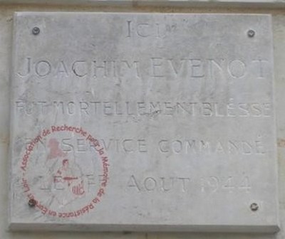 Plaque de Joachim EVENOT