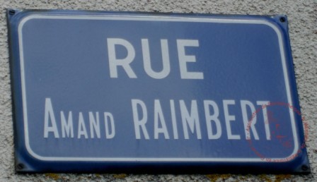 Plaque de rue 'Amand RAIMBERT'