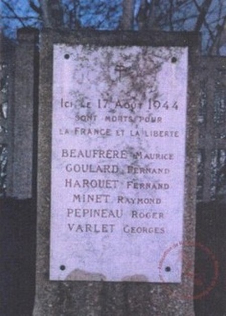 Plaque commémorative des 'Trois Ponts'