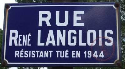 Plaque de rue 'René LANGLOIS'