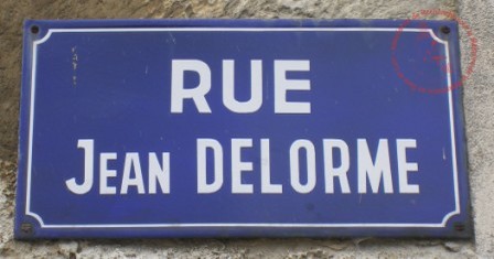 Plaque de rue 'Jean DELORME'