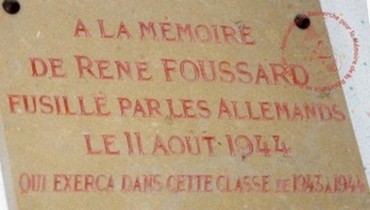 Plaque commémorative René FOUSSARD