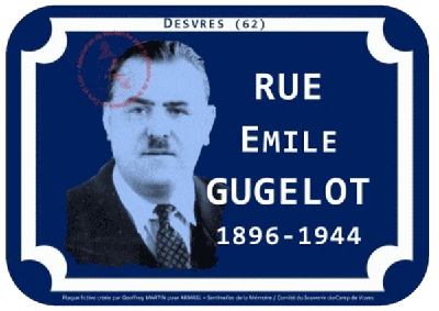 Plaque de rue 'Emile GUGELOT'